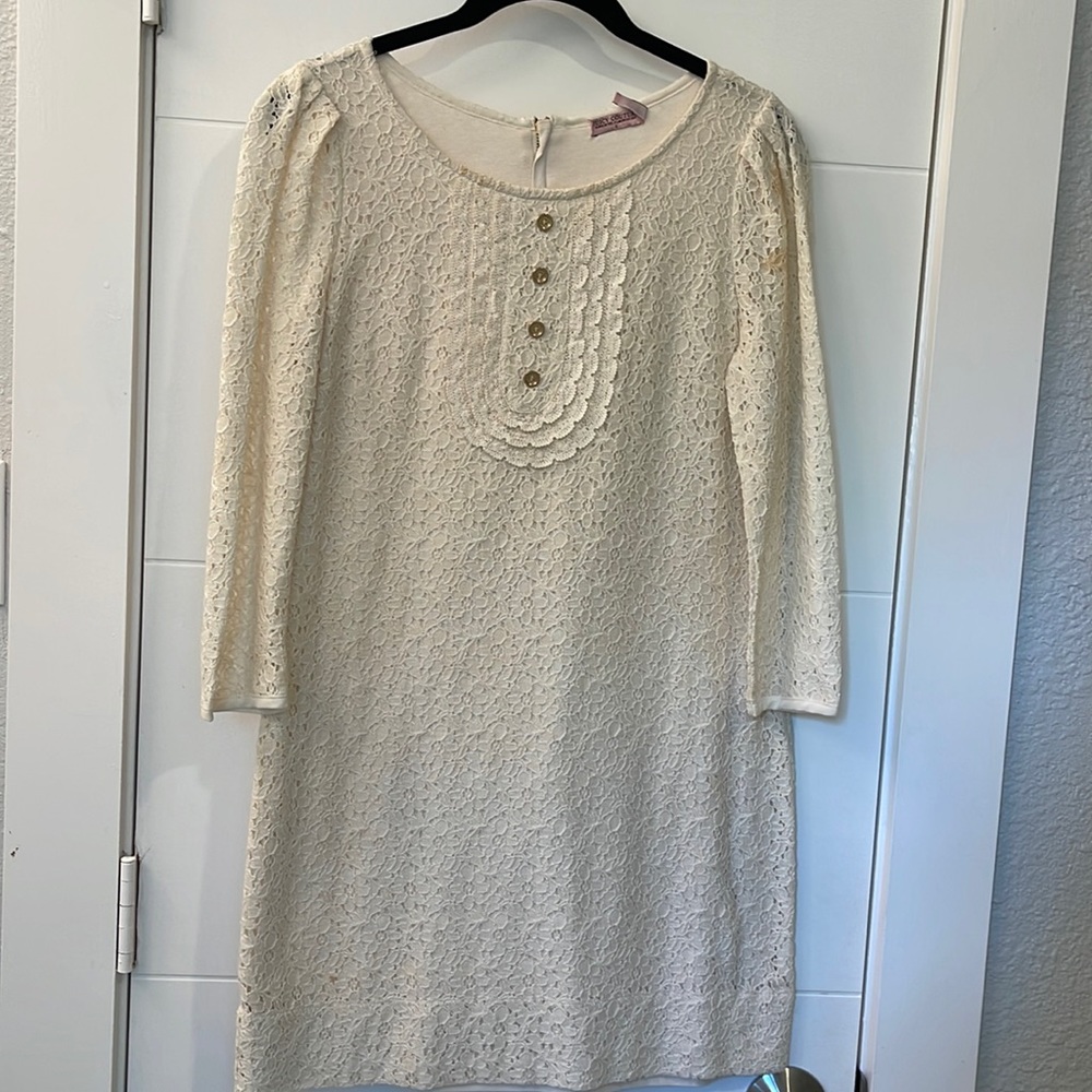 Juicy Couture beige lace dress
